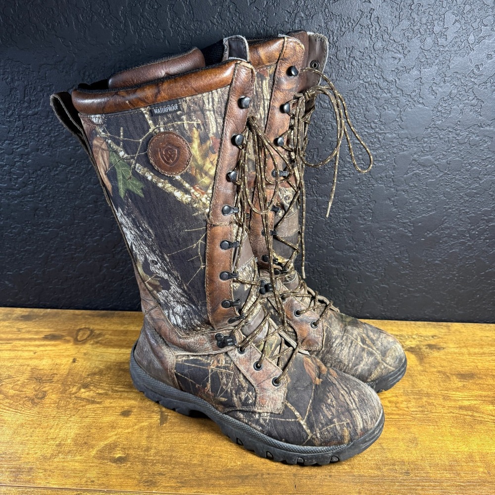 Game Winner MH1015 Camo Leather Textile Waterproof Hunting Boots‎ Mens 11.5